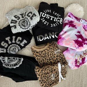 Girls Justice Bundle Size 10 Hoodie & Jogger Sets
